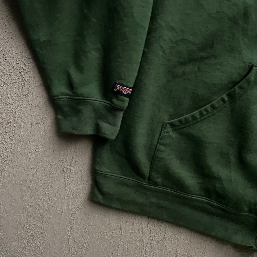 Vintage Brockport SUNY Full Zip Hoodie Mens XL Green 90s Jansport New York - Picture 3 of 8